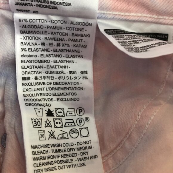 Levis Womens Plus Size 721 Tie-dye High Rise Ankle Jeans Size 24 (00) - Picture 11 of 11